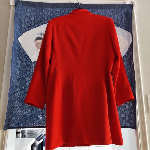 Women's light Pea Coat, Red, Size 46(L/XL) - Picture 2 of 9